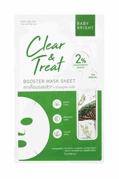 Baby Bright Clear & Treat Booster маска-патч для лица с салициловой кислотой и маслом чайного дерева, 20 г, 1 шт