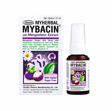 Спрей для полости рта с мангостином MyHerbal Mybacin with Mangosteen Extract, 15 мл