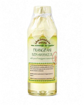 Массажное масло для тела Lemongrass House Frangipani с эфирным маслом франжипани, жожоба и сладким миндалём, 250 мл