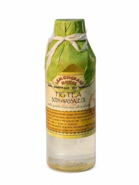 Массажное масло для тела Lemongrass House Fig Tea с абсолютом какао и ванили, жожоба и сладким миндалём, 250 мл