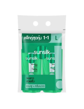 Sunsilk Healthier & Long — шампунь 325 мл + кондиционер 300 мл, комплект с биотином, эластином и витамином B5